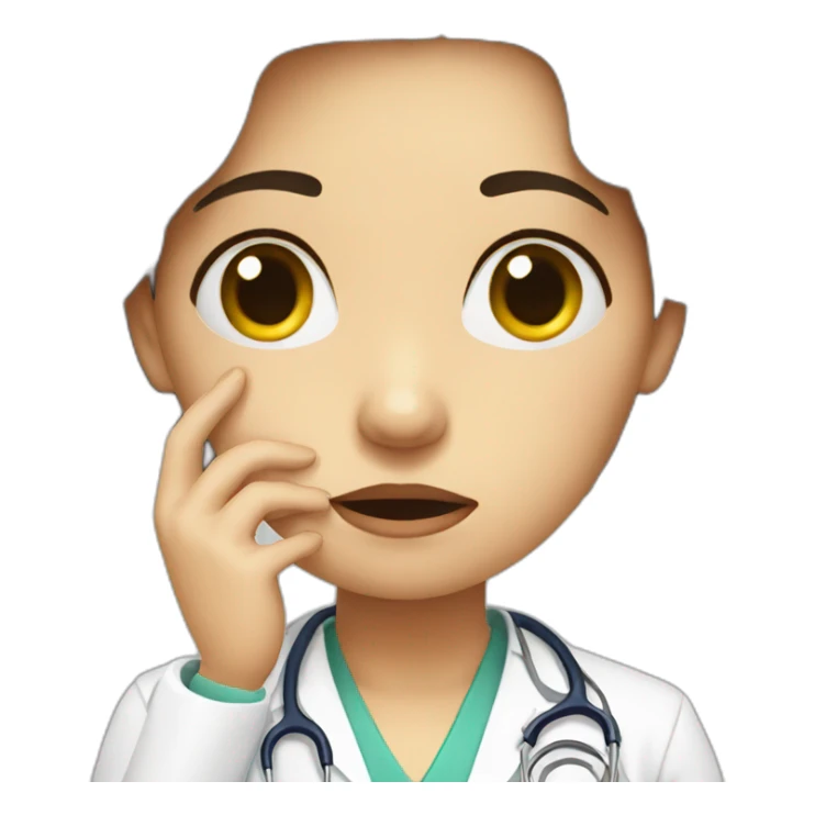 Doctor woman cry sad sticker