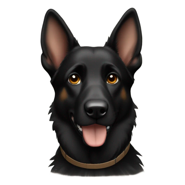 female black german shepherds with brown paws sticker