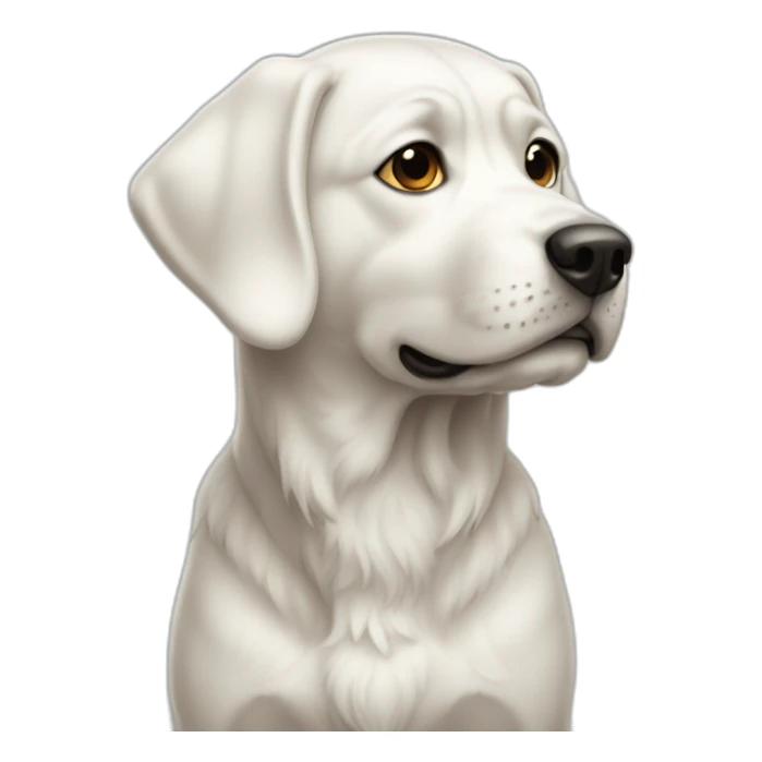 Chien blanc sticker