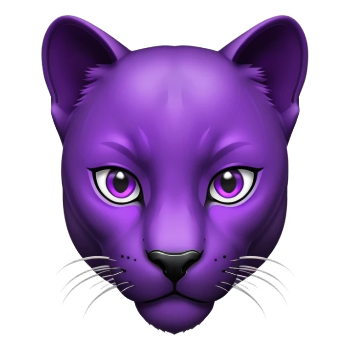 black panther with bright purple eyes sticker