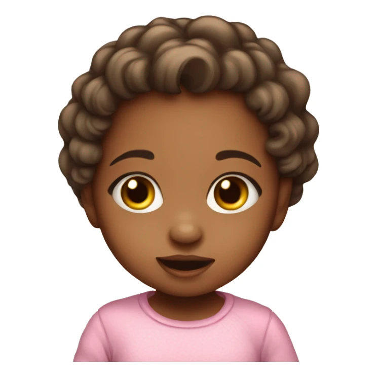 Cute baby girl sticker