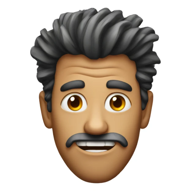 a man with wild hair and crazy eyes  sticker