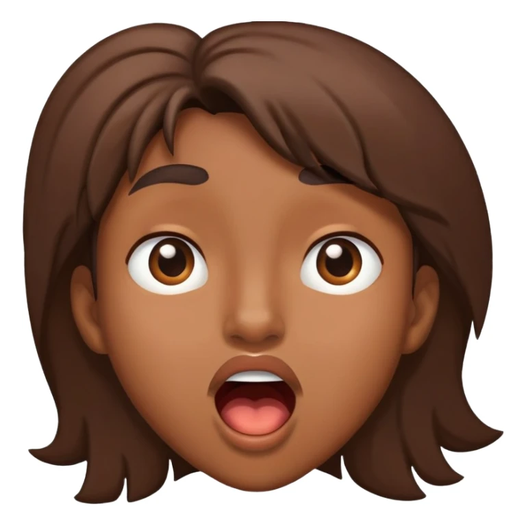 Looking at the side while open mouth sticker