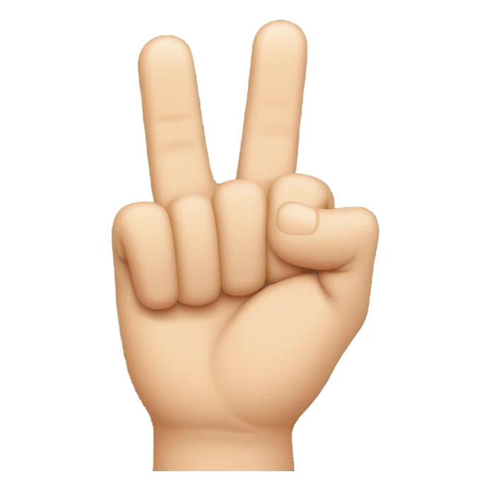 Create an image of with thumb out first finger out. Put two fingers inside and then last finger out. sticker