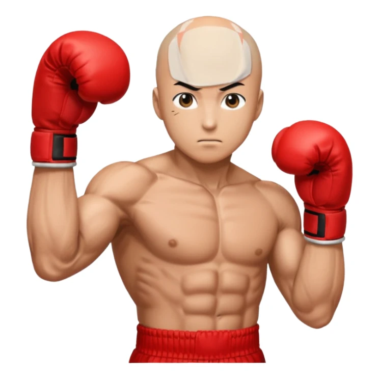 Saitama red hand punch with a boxing glove sticker