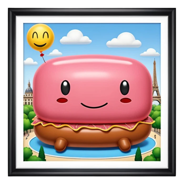  paris SPAM meat jeff koons style inflatable sculpture art  sticker