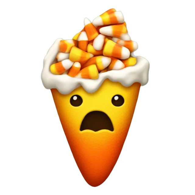 Candy corn with a bite taken out of it  sticker