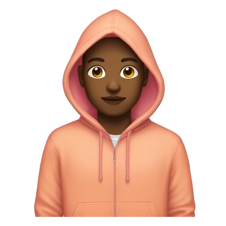 Orange hoodie pink skin sticker