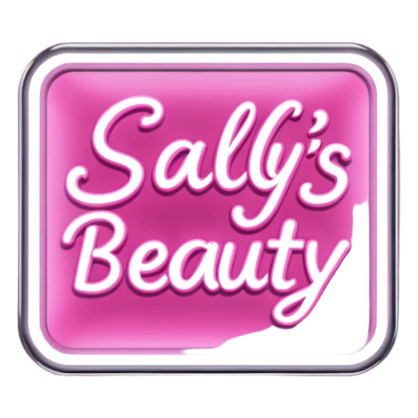 pink sallys beauty store in big letters sticker