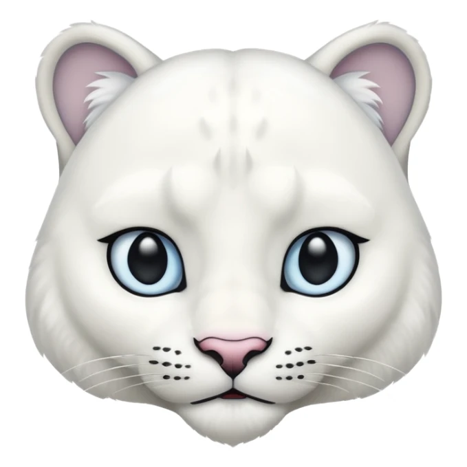 white panther emoji like one you would see on discord sticker