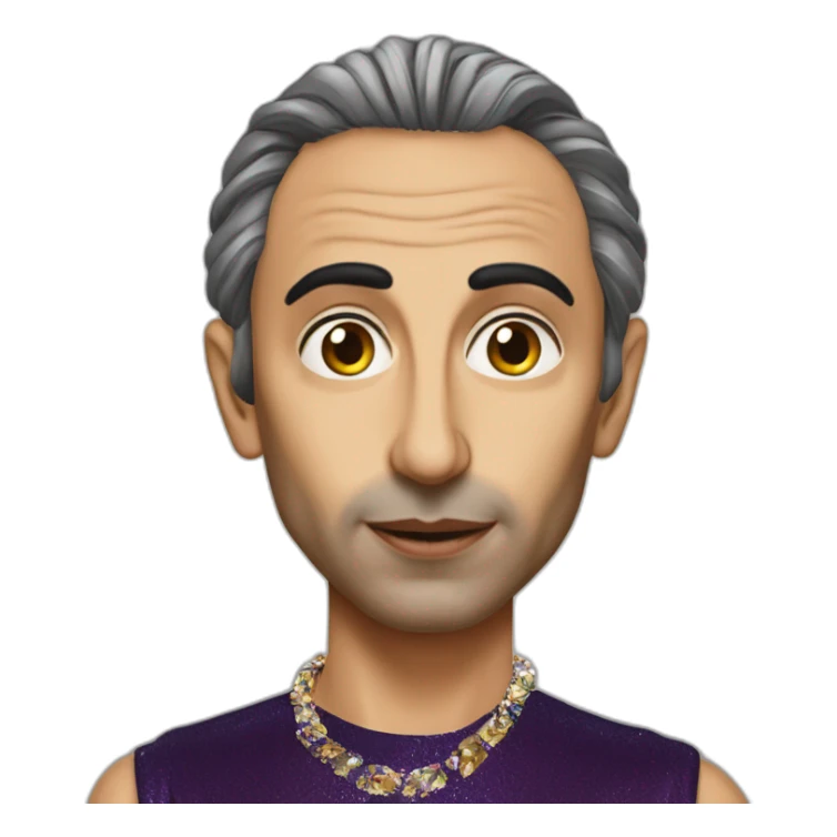 Eric Zemmour maquillé en drag queen sticker