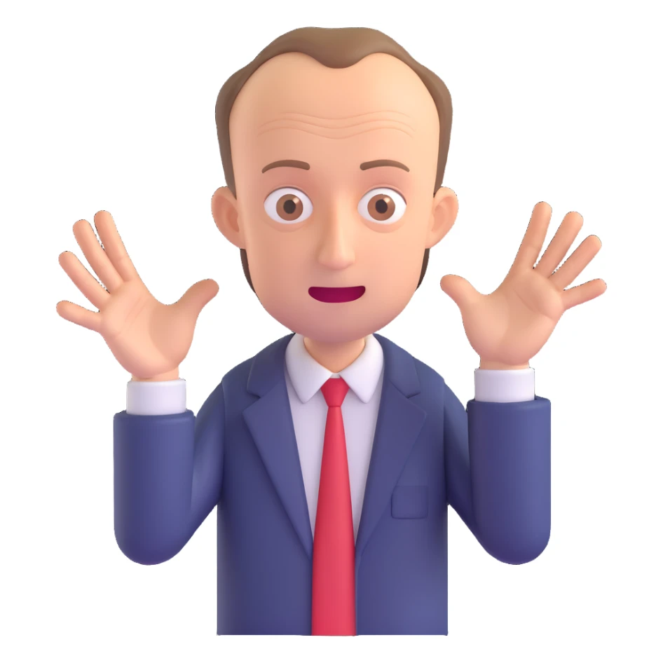 Friedrich Merz, German politician, mid-argument, expressive face, gesturing hands, emote style sticker