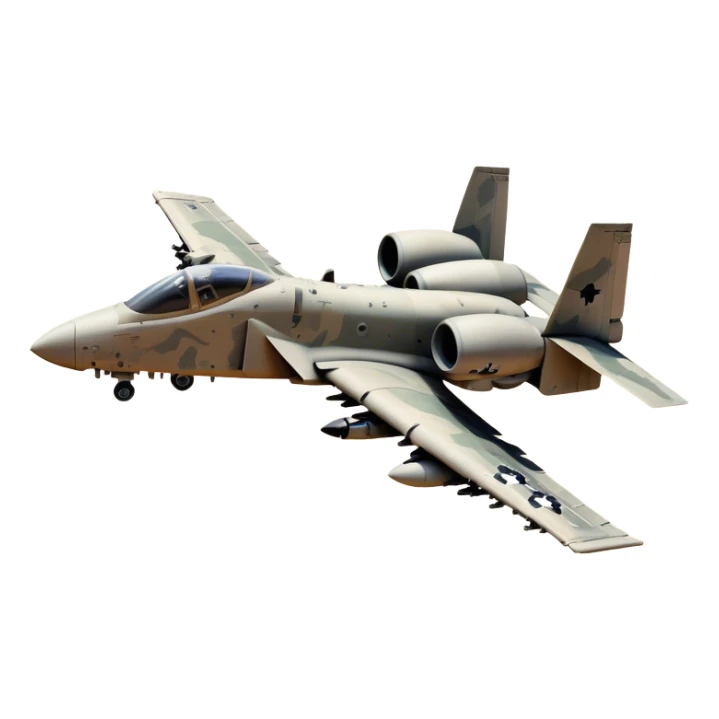 Warthog Jet (A-10 Thunderbolt II) - Fairchild Republic (Model Year: 2022) (Iconic colour: Desert camo) sticker