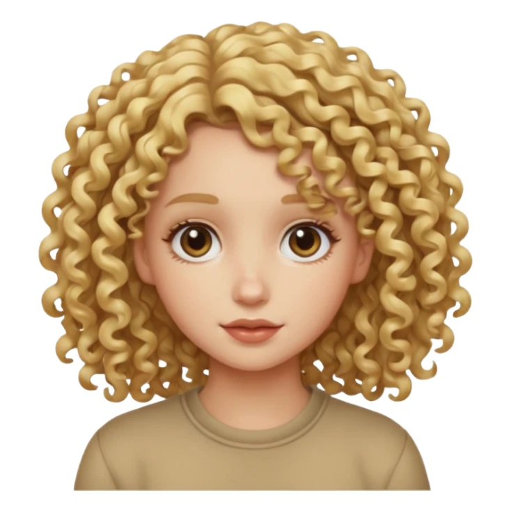 iOS 18 aesthetic Curly blondie girl sticker