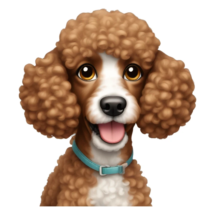 Poodle-girl dog, very cute, red-brown hair sticker
