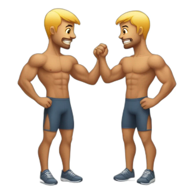 muscular person looking in the mirror but the reflection reflects a skinny person sticker