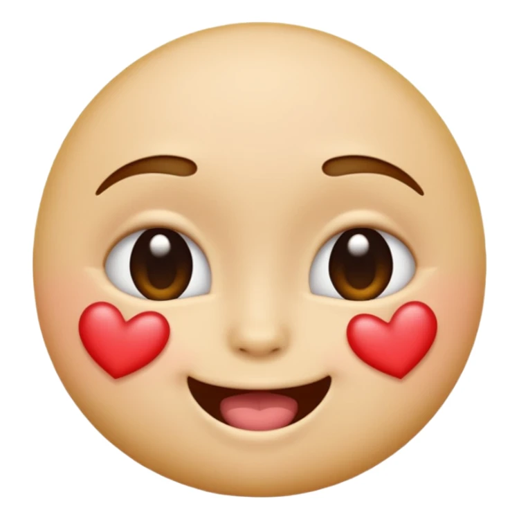 A single emoji that's feeling extreme happiness. Blushing and feeling in love. Grinning and smiling and making a kissy face. Something sweet and perfect to send to someone you love. Not a familiar love something deep and profound. Something unique. sticker