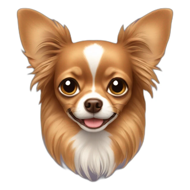 brown chihuahua with long hair sticker