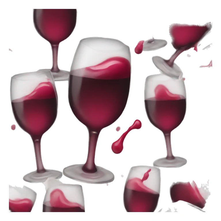 glass of wine with lipstick stain sticker