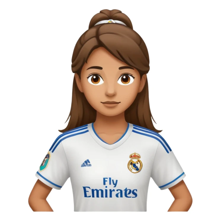 Girl in real madrid jersey sticker