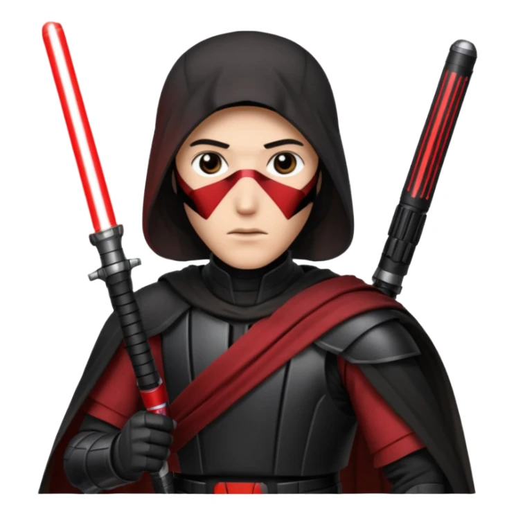 Darth Revan holding red lightsaber sticker
