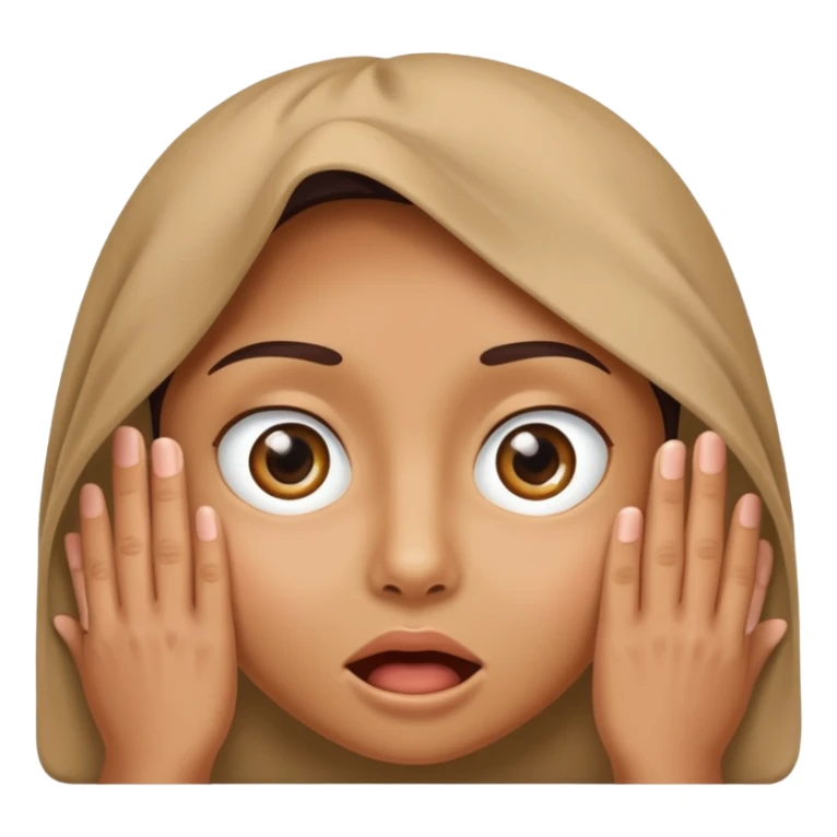 Person doing peekaboo with eye tinge out sticker