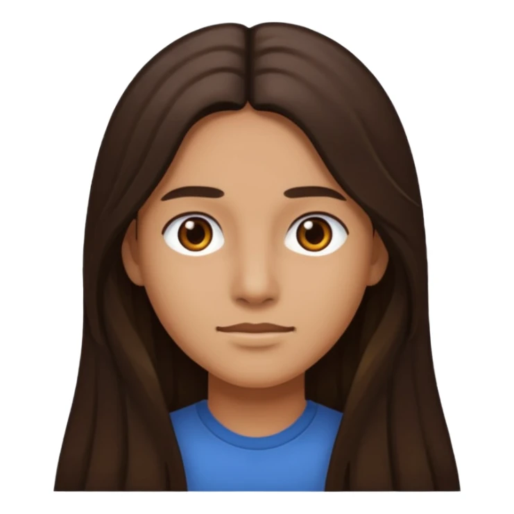 El pelo hazlo un poco más largo, con los ojos cafés oscuros  sticker