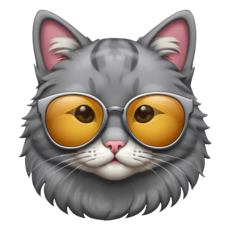 Cat wearing sunglasses sticker