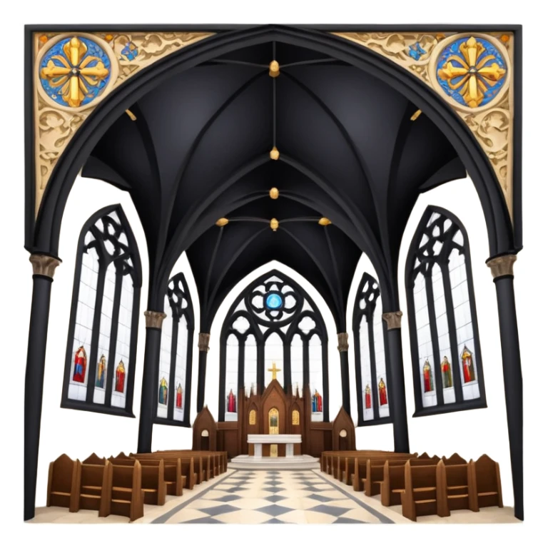 interior of a church sticker