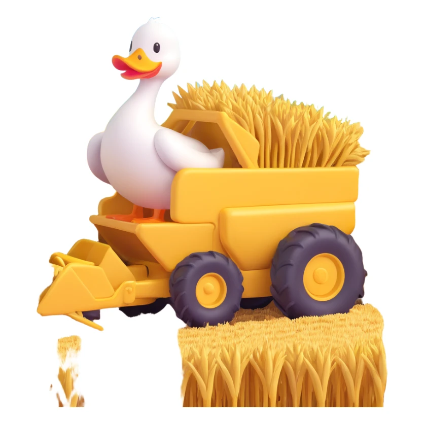 animal crossing character, duck that harvest wheat sticker