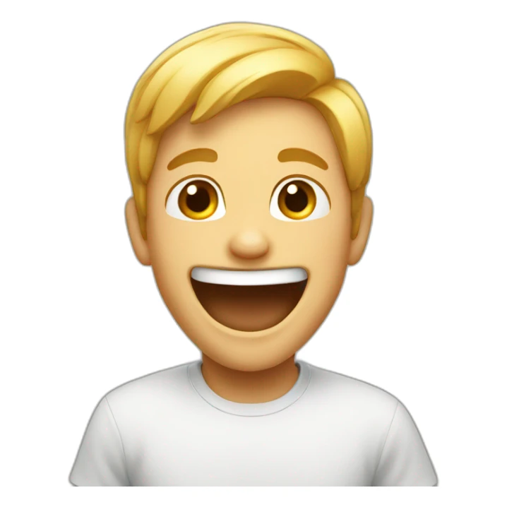 boy laughing  sticker