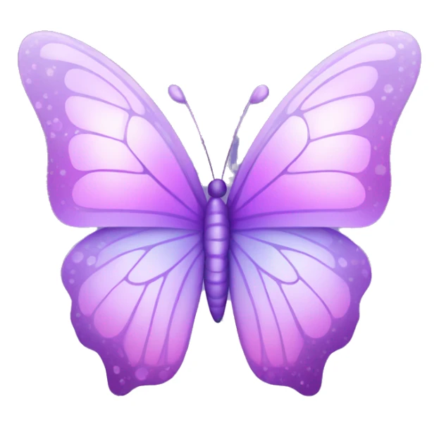 Sparkly glossy Pastel lilac-gradient butterfly sticker