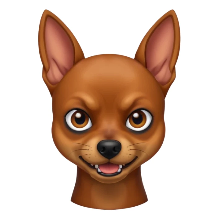 miniature pinscher dog looking mad sticker