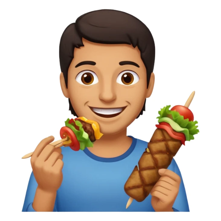 lebanese person eating kebab sticker
