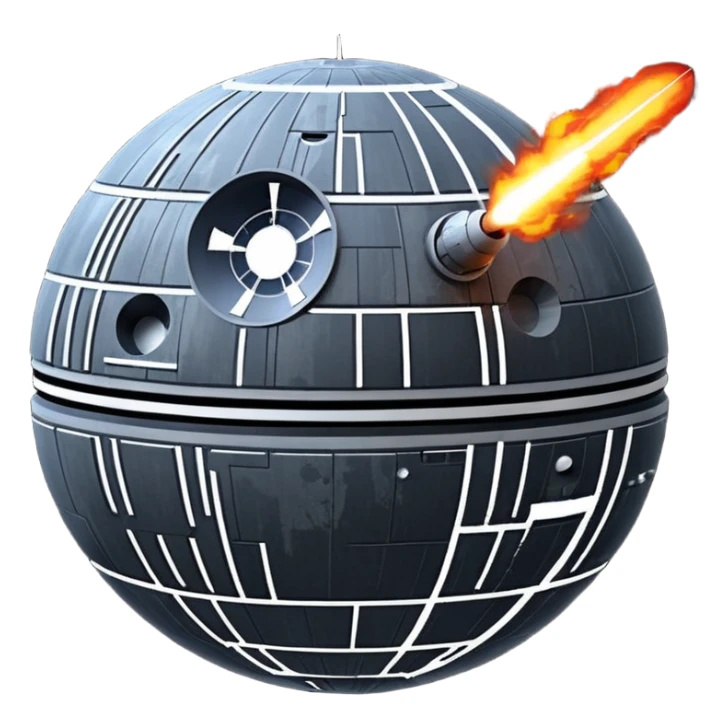 Death star firing at usa sticker