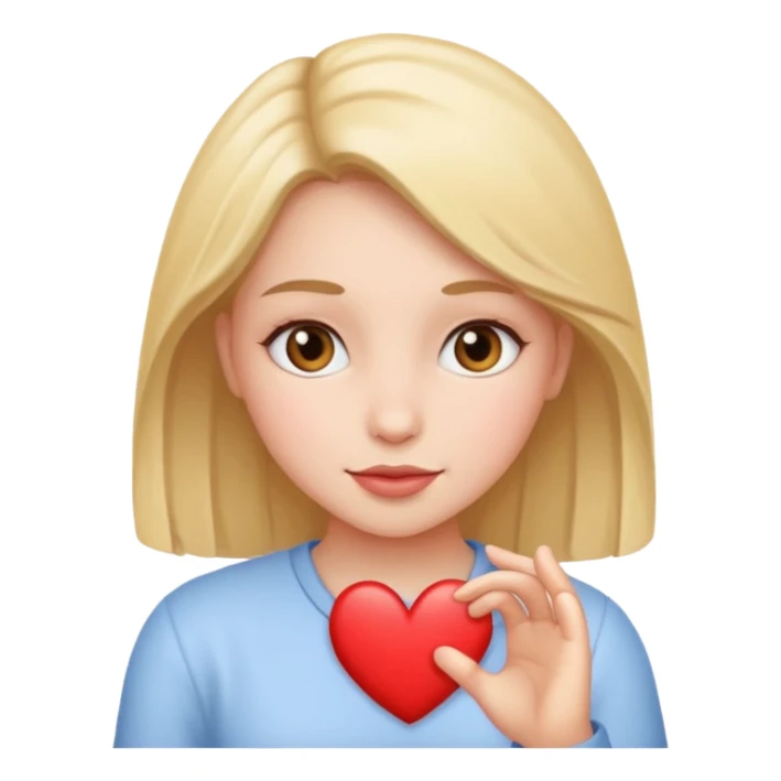 Girl sends love  sticker