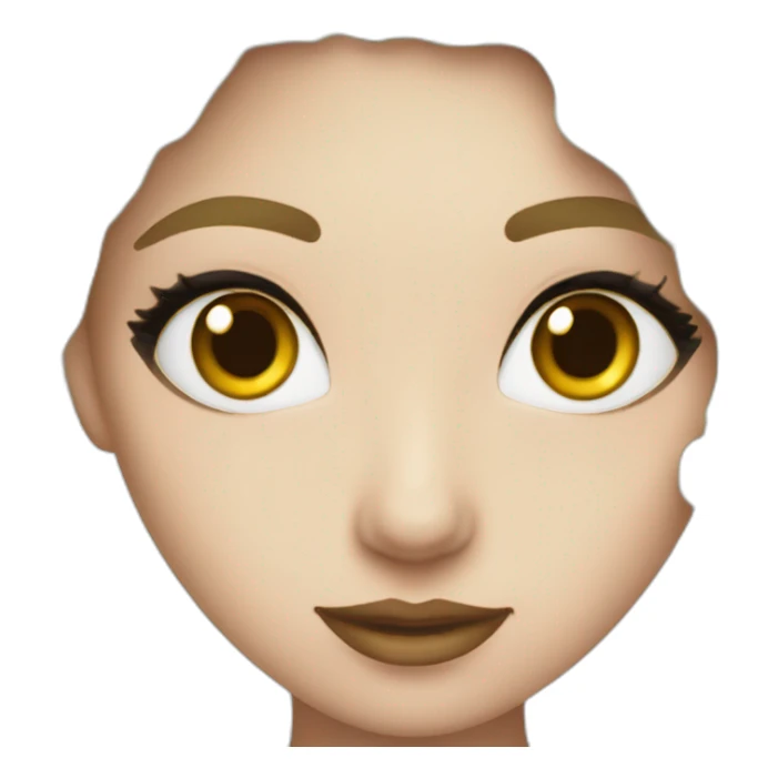 mascara blanca y aleta sticker