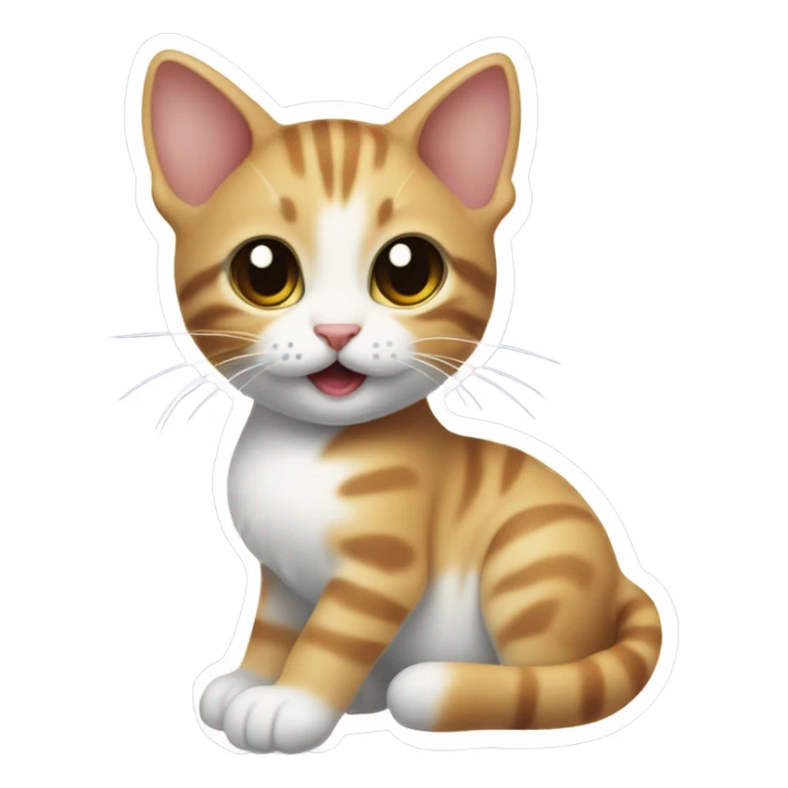 Ultrasound of a baby cat sticker