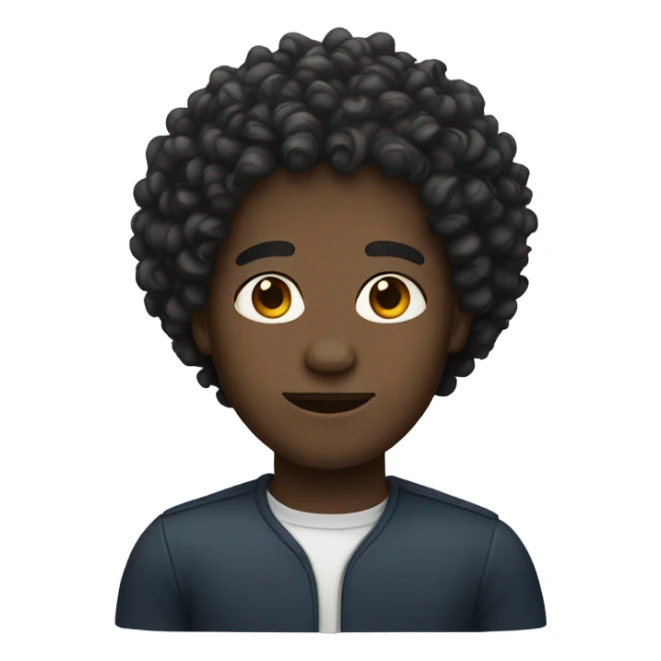 Black person with curly hair  sticker