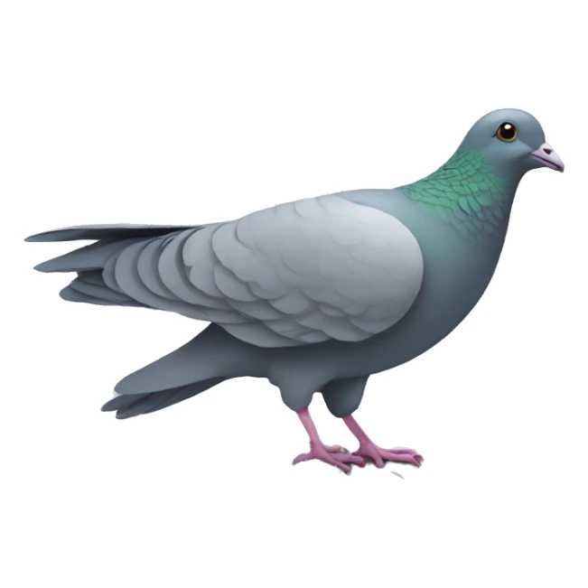 Un pigeon qui marche au bord de la route sticker