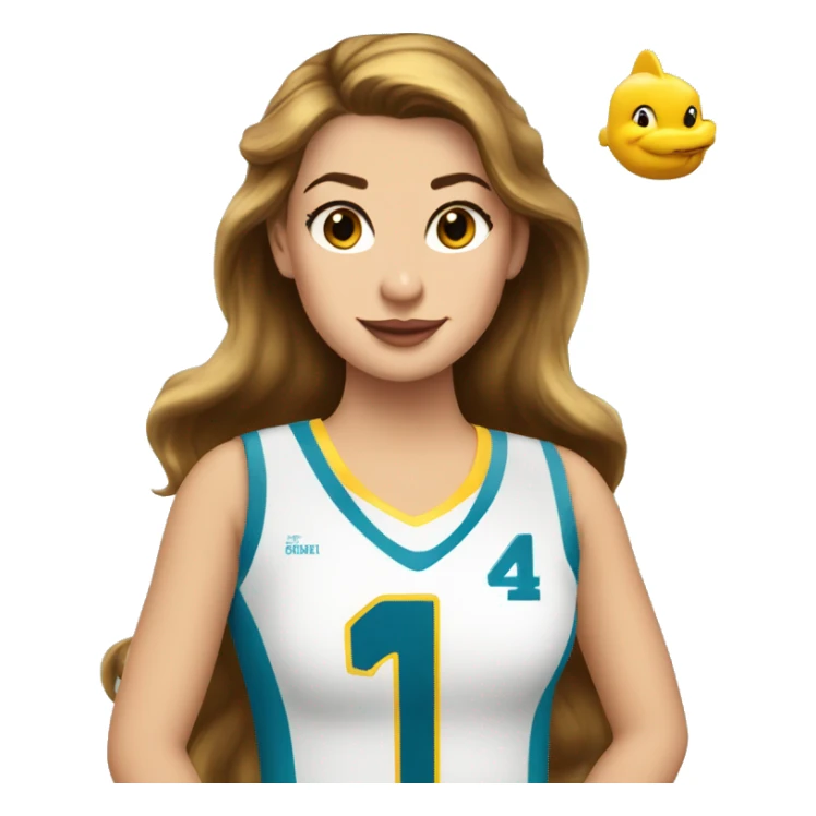 princess belle swift wearing dolphons jersey number 1 sticker
