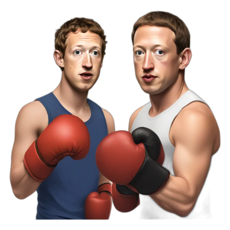 Boxing Mark Zuckerberg vs Elon Musk sticker