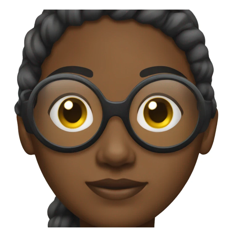 Black girl wearing googles swimming sticker