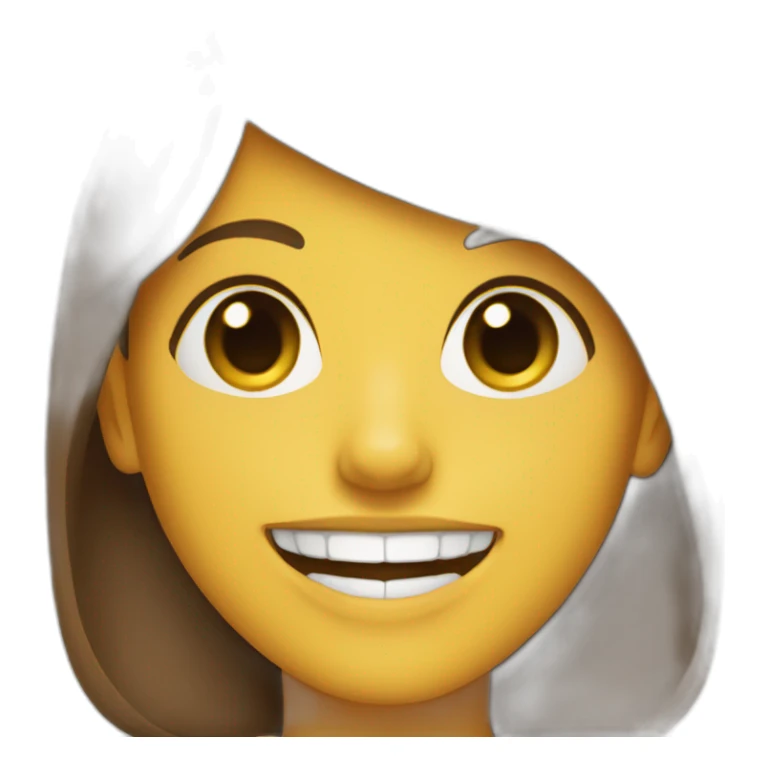 woman with gummy smile sticker