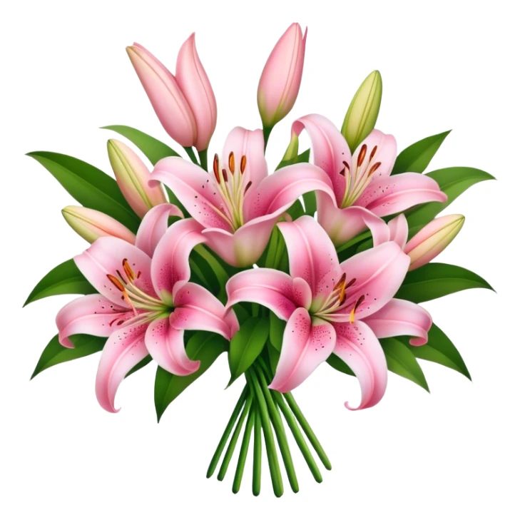 a beautiful pink bouquet with lillie’s  sticker