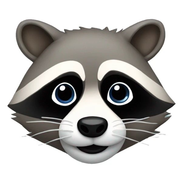 Raccoon with mustache  sticker