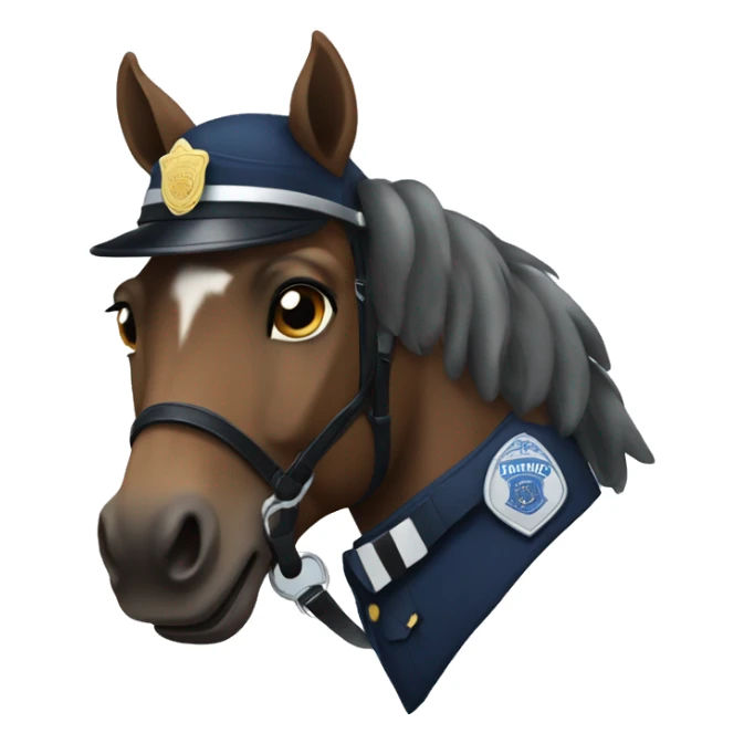police horse sticker