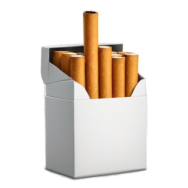 photorealistic pack of cigarettes sticker