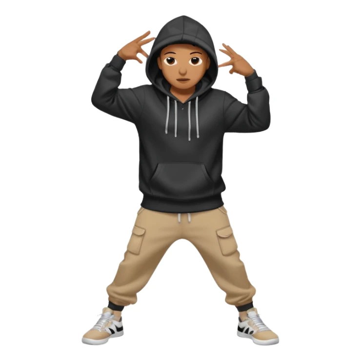 Hip-hop dancer (hoodie), street dancer. sticker