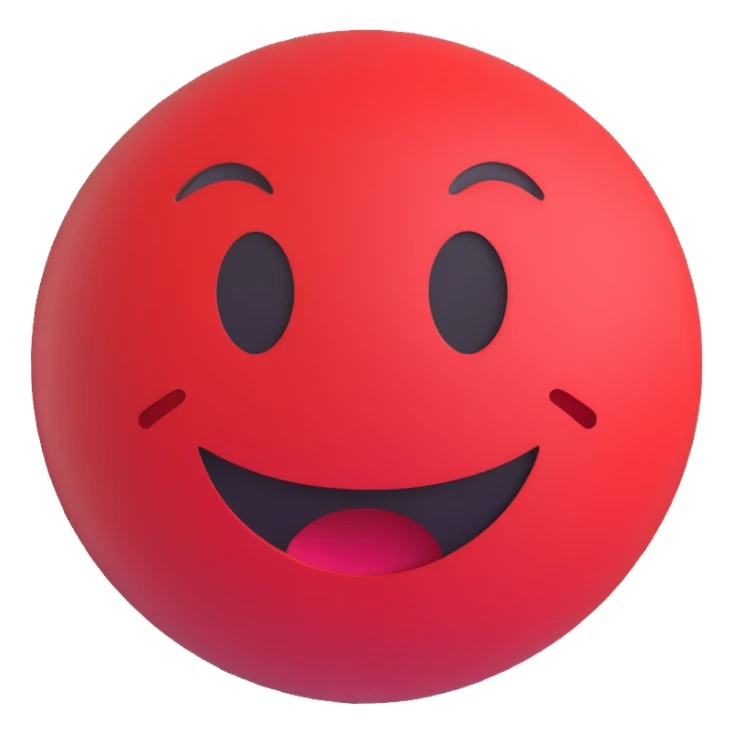 3D smiley emoji, round shape, red color, with text 'szívás', disappointed face sticker